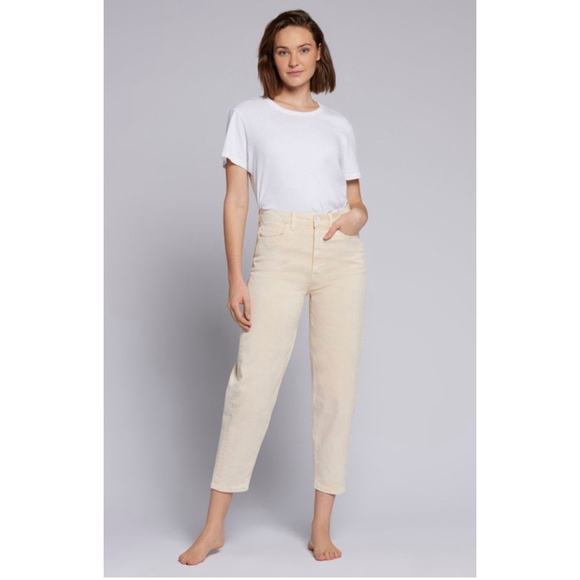 CURRENT/ELLIOTT NWT womens vanilla colored jaunt balloon leg jean - Picture 1 of 5